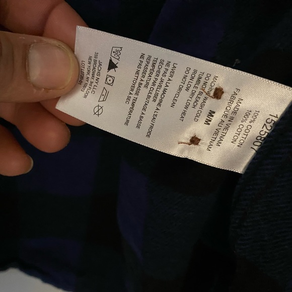 Jachs New York Heavy Flannel Blue/Black Shacket GUC Men’s Medium - Picture 3 of 5